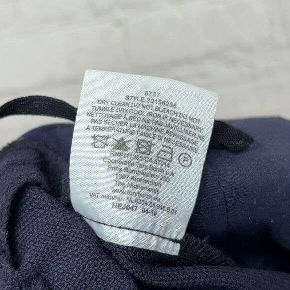 Tory Burch Women Wool Stretch Dress Pants Trouser Size 10 Dark Blue D043 -17 - Picture 11 of 16